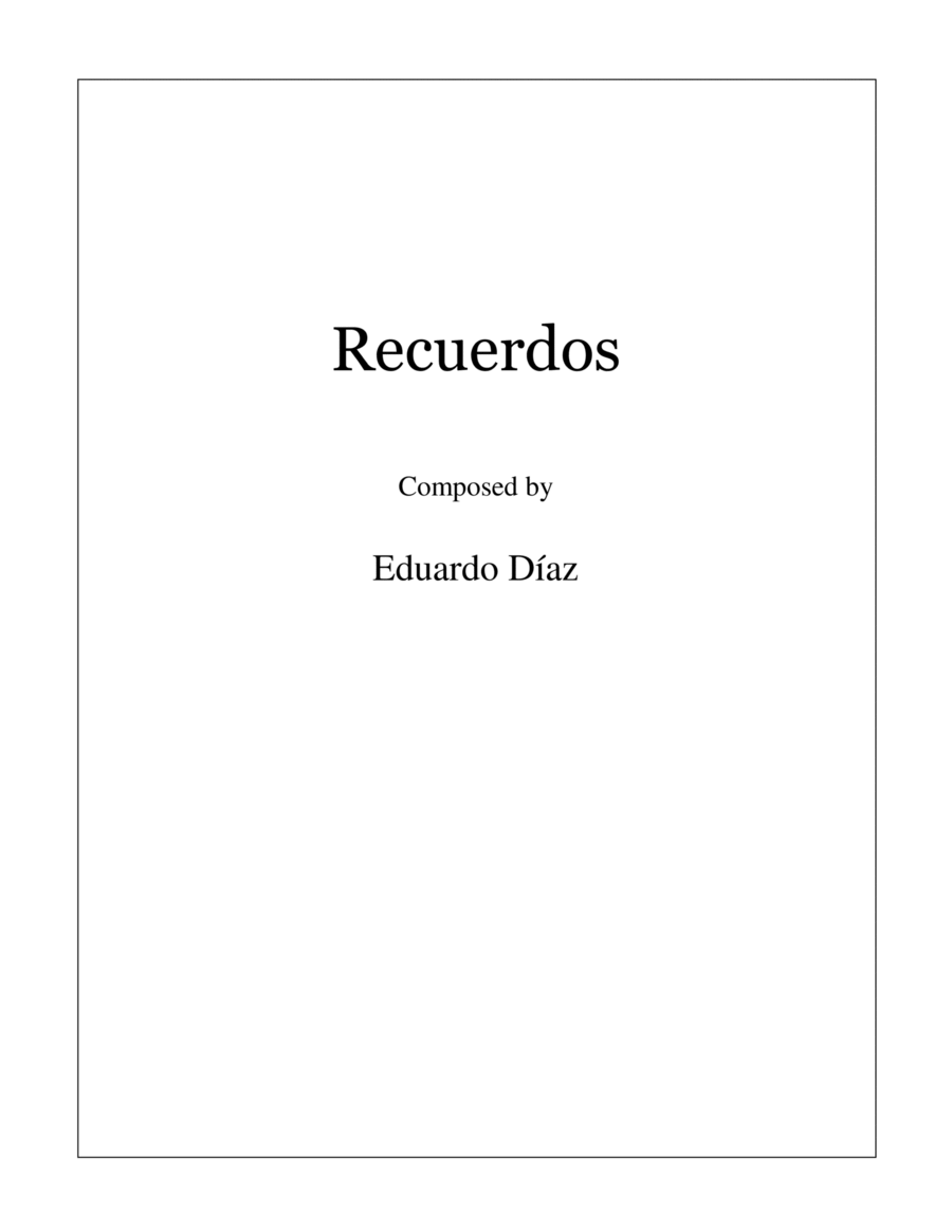 Recuerdos Guitar Tablature scores gallery preview page 1