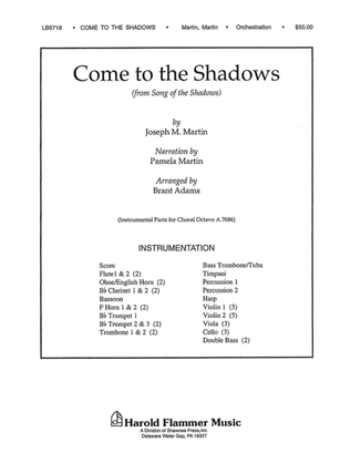 Book cover for Come to the Shadows (from Song of the Shadows)