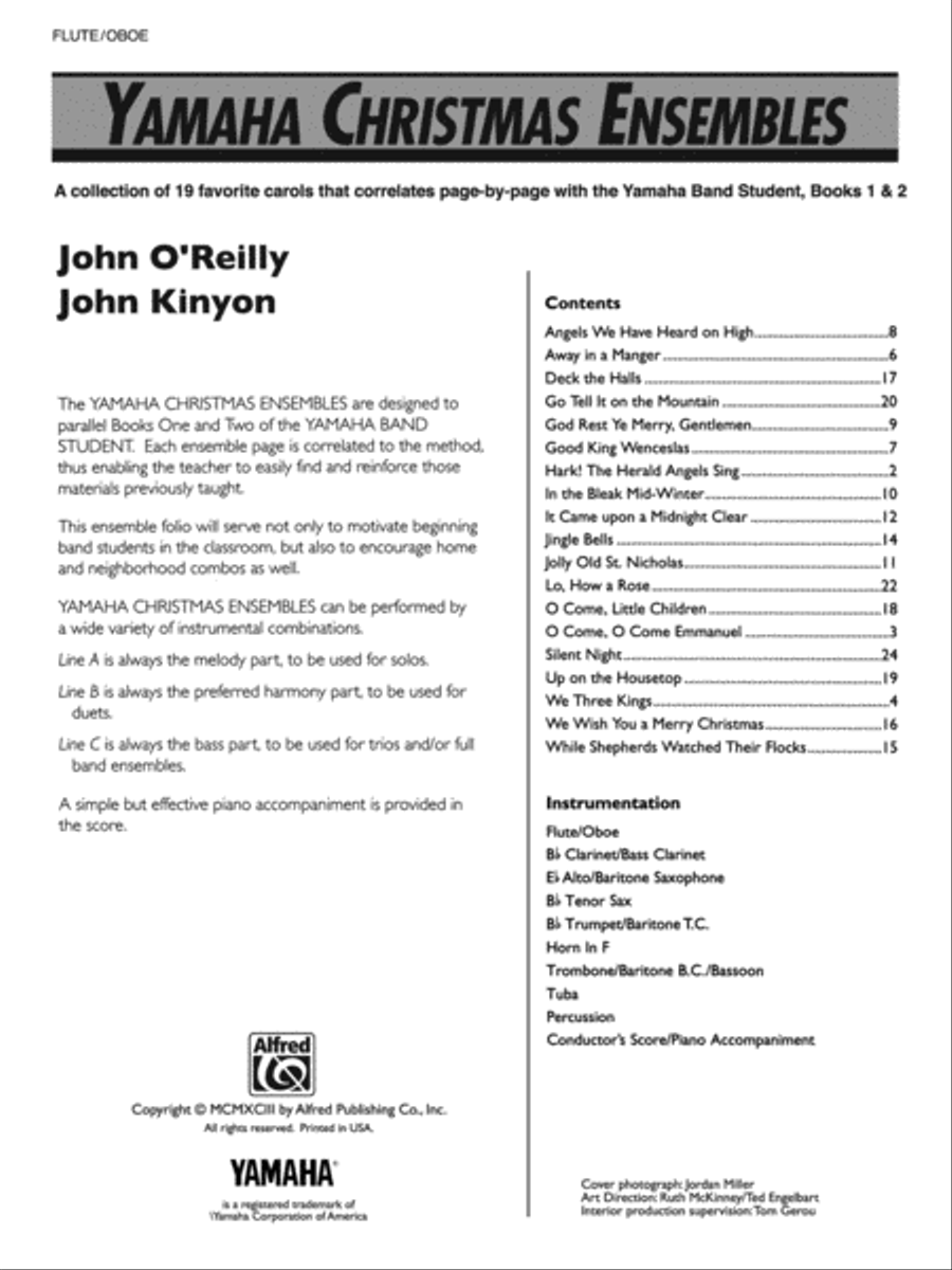 Yamaha Christmas Ensembles Concert Band Methods scores gallery preview page 2