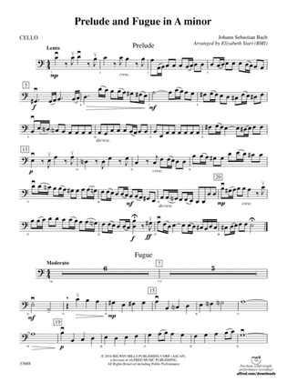Prelude and Fugue in A Minor: Cello