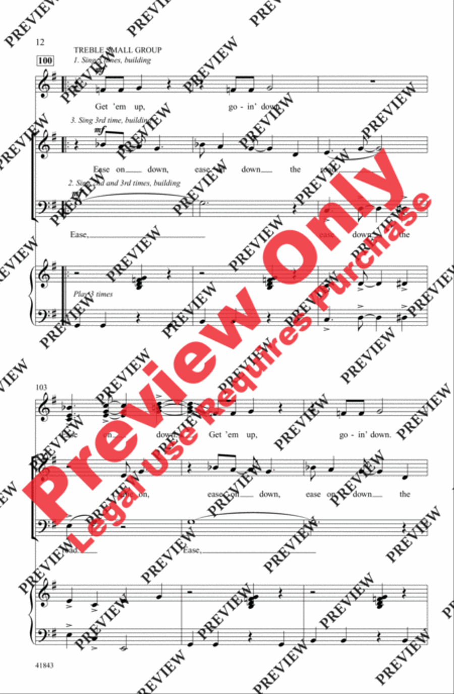 Ease on Down the Yellow Brick Road 3-Part scores gallery preview page 12