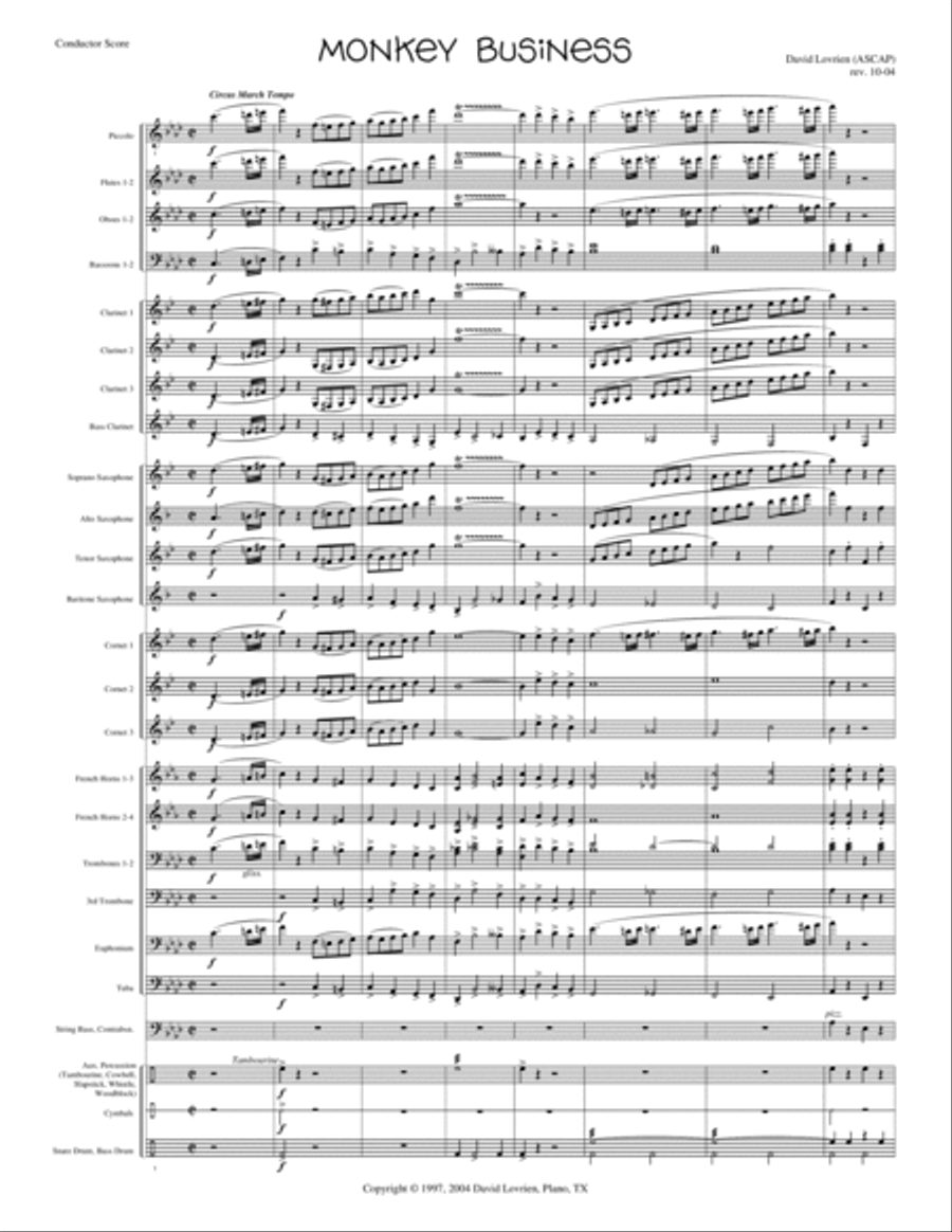 Monkey Business Concert Band scores gallery preview page 5