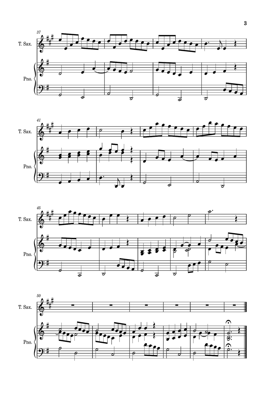 Ten Christmas Songs - Tenor Saxophone with Piano Accompaniment Tenor Saxophone scores gallery preview page 4