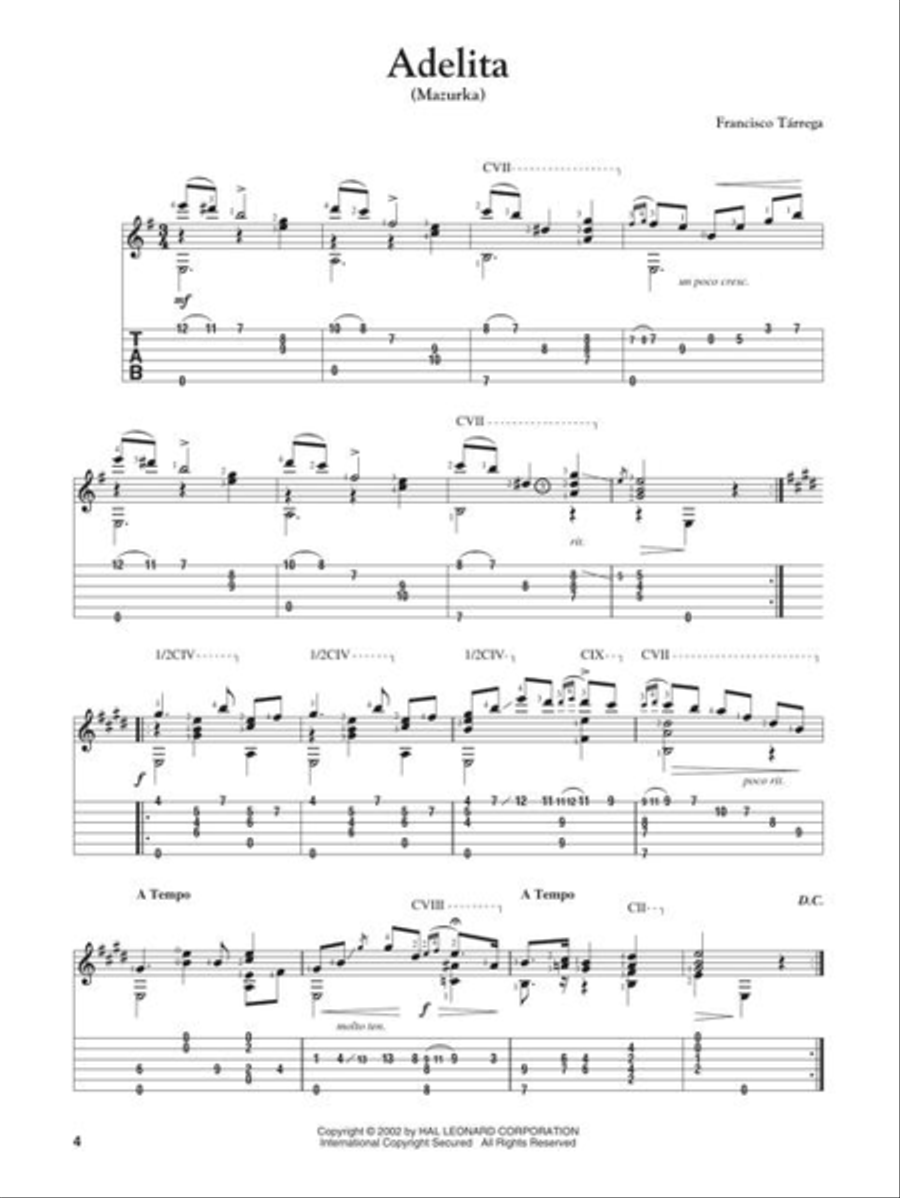 A Treasury of Classical Guitar Repertoire Acoustic Guitar scores gallery preview page 5