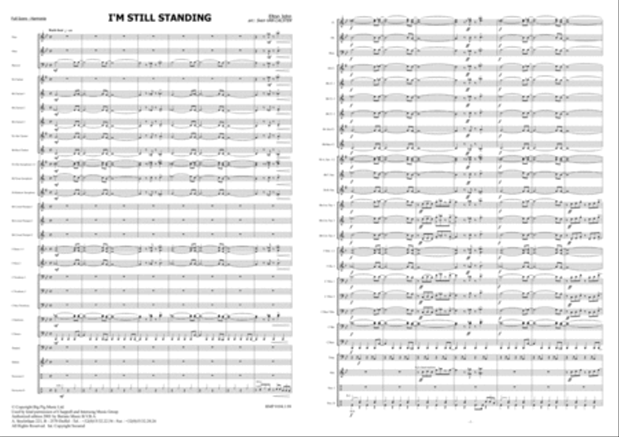 I'm Still Standing Brass Band scores gallery preview page 2