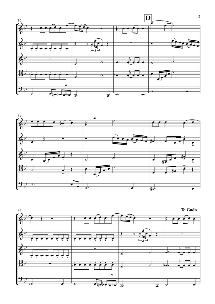 Life On Mars Brass Ensemble scores gallery preview page 3