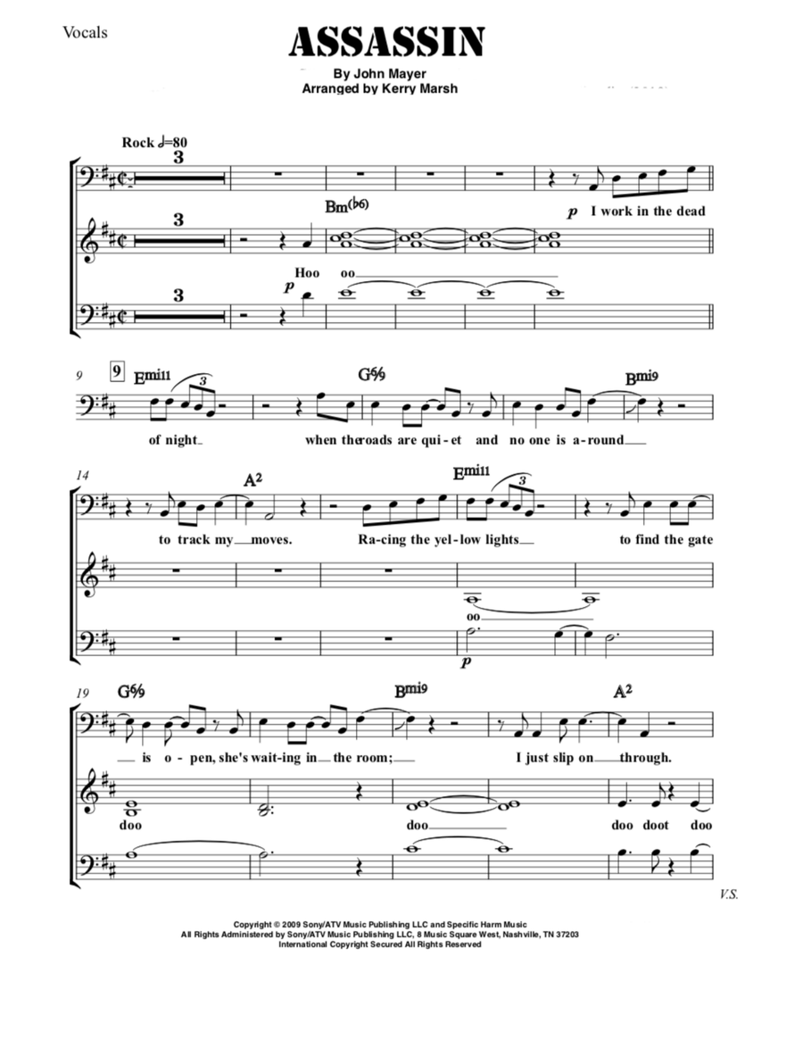 Assassin 3-Part scores gallery preview page 1