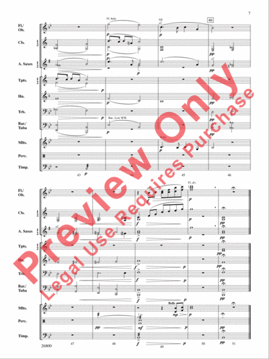 Largo from New World Symphony Concert Band scores gallery preview page 8