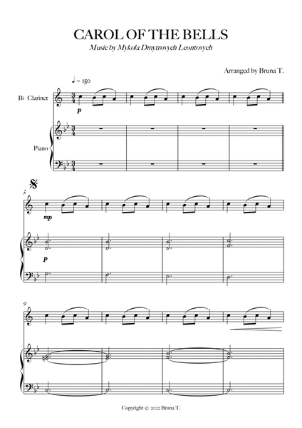 Carol of The Bells (Piano and Clarinet) image number null