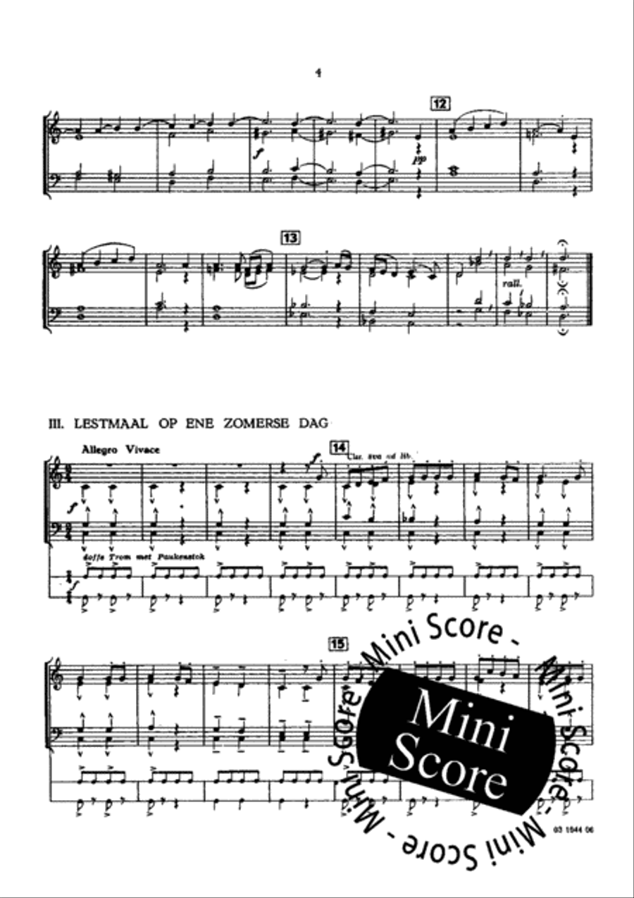 Kleine Suite Over Volksliederen Concert Band scores gallery preview page 8