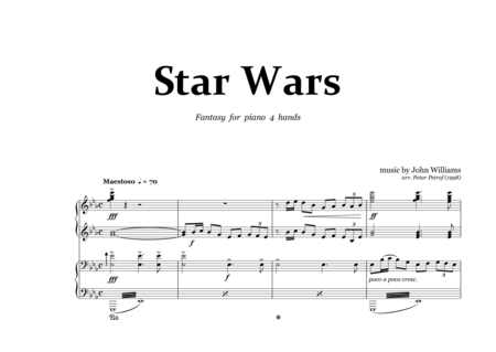 John Williams - "Star Wars Fantasy" for piano 4 hands image number null