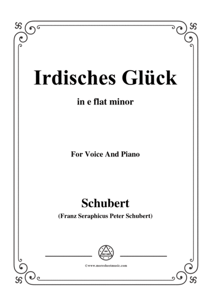 Schubert-Irdisches Glück,Op.95 No.4,in e flat minor,for Voice&Piano image number null