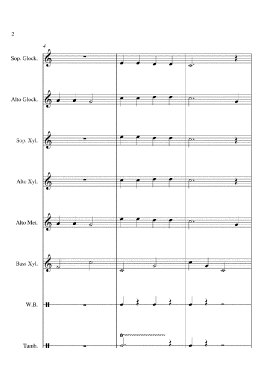 Old MacDonald - For Orff Ensemble Percussion Ensemble scores gallery preview page 2