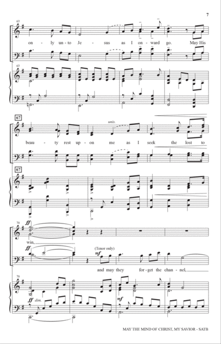 May The Mind Of Christ, My Savior 4-Part scores gallery preview page 6
