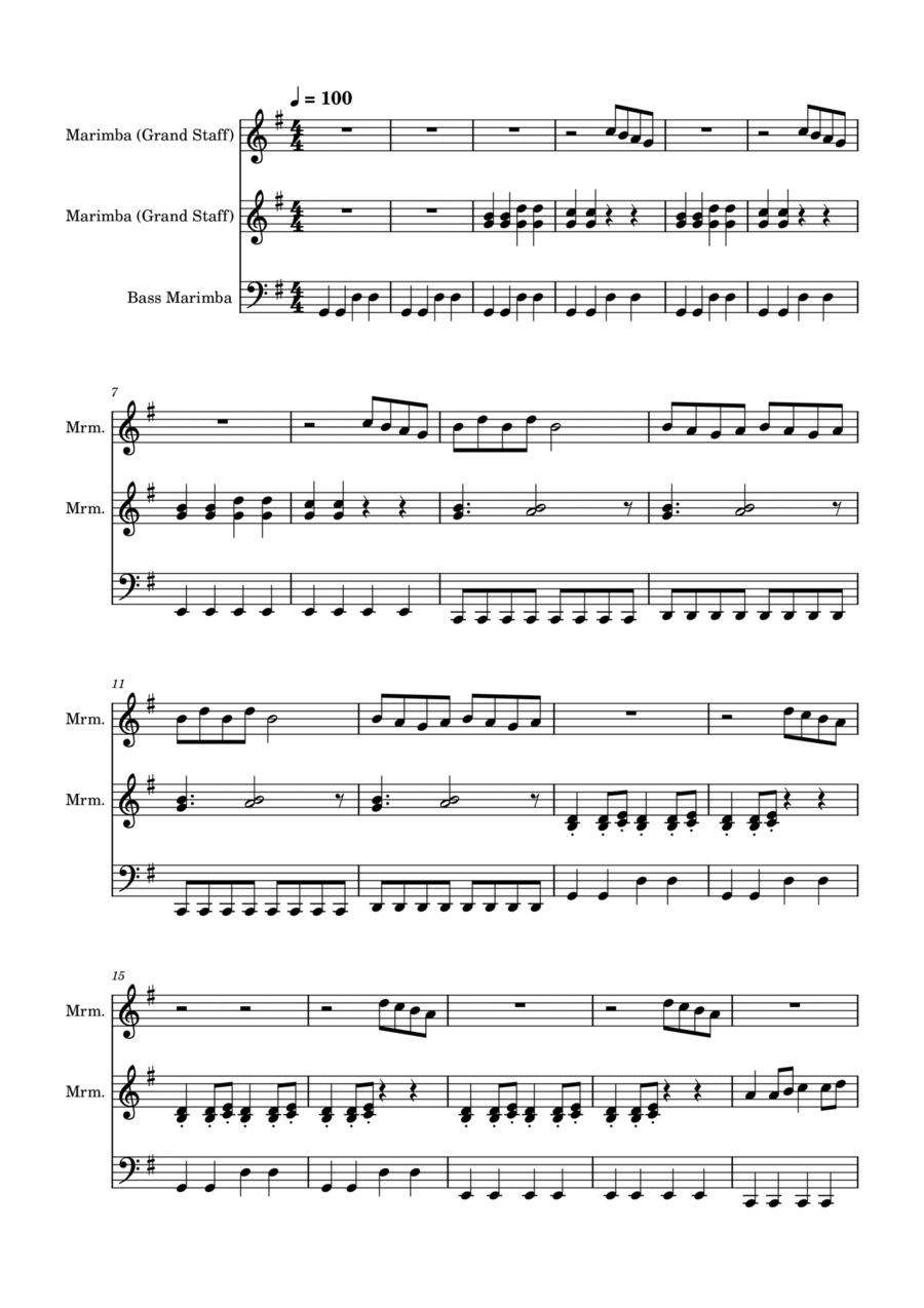 Marimba Sunshine - Sheet Music Concert Band scores gallery preview page 1