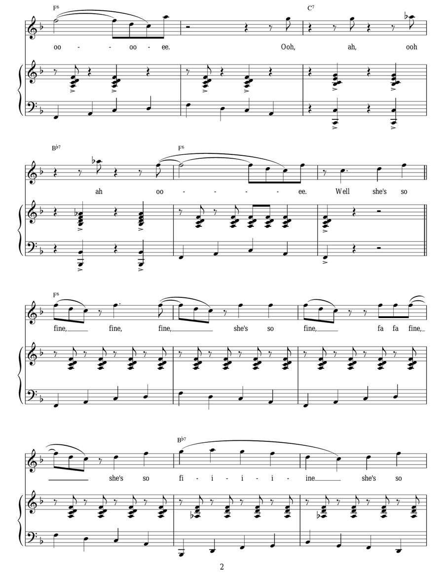Reet Petite (The Sweetest Girl In Town) Piano, Vocal scores gallery preview page 2