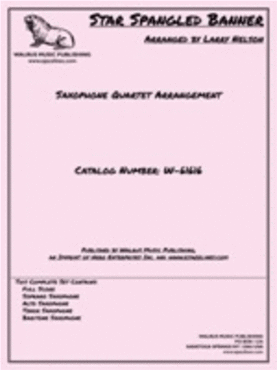 Star-Spangled Banner Saxophone Quartet scores gallery preview page 1
