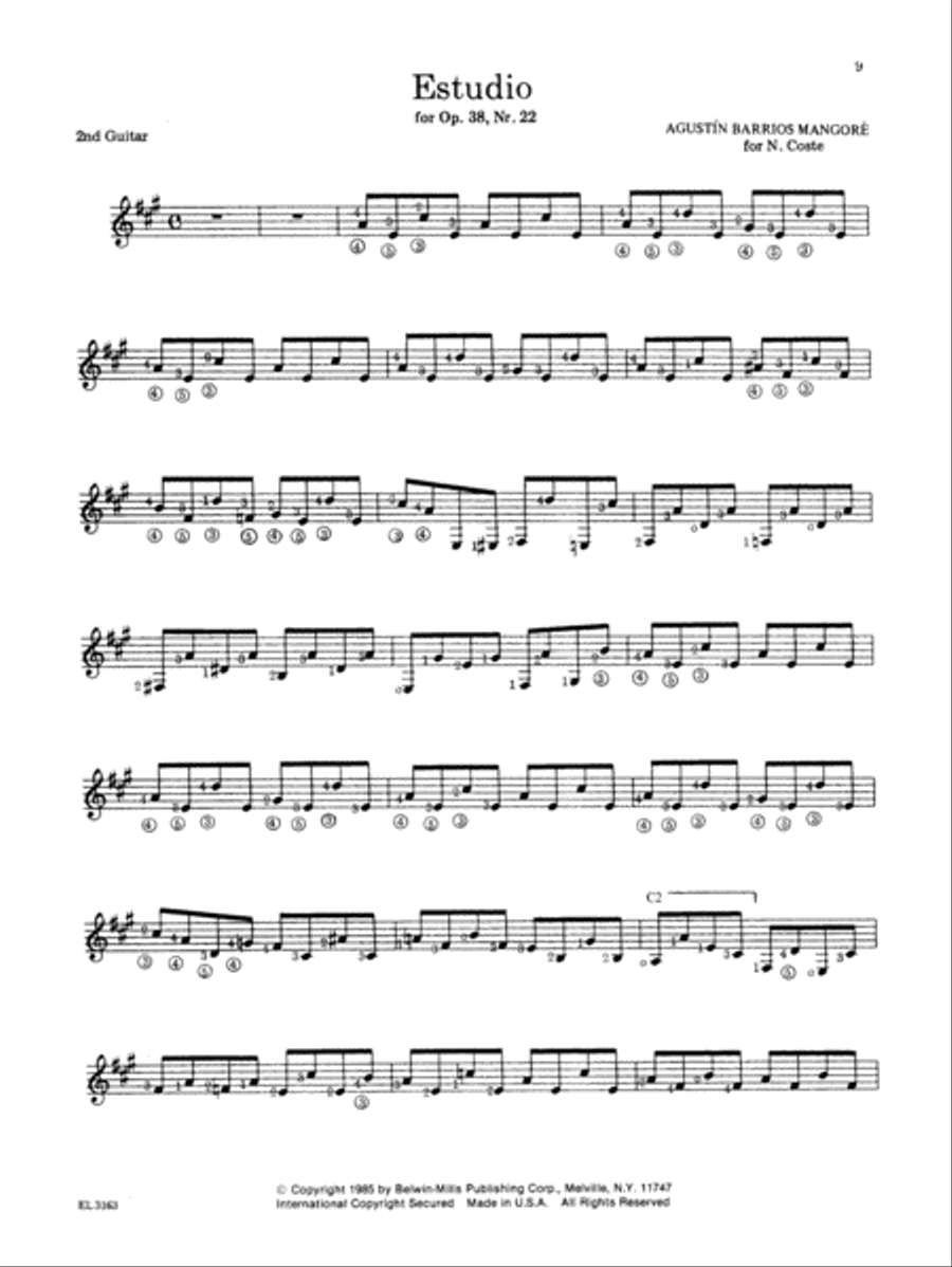 Guitar Works of Agustin Barrios Mangore, Volume 4 Classical Guitar scores gallery preview page 4