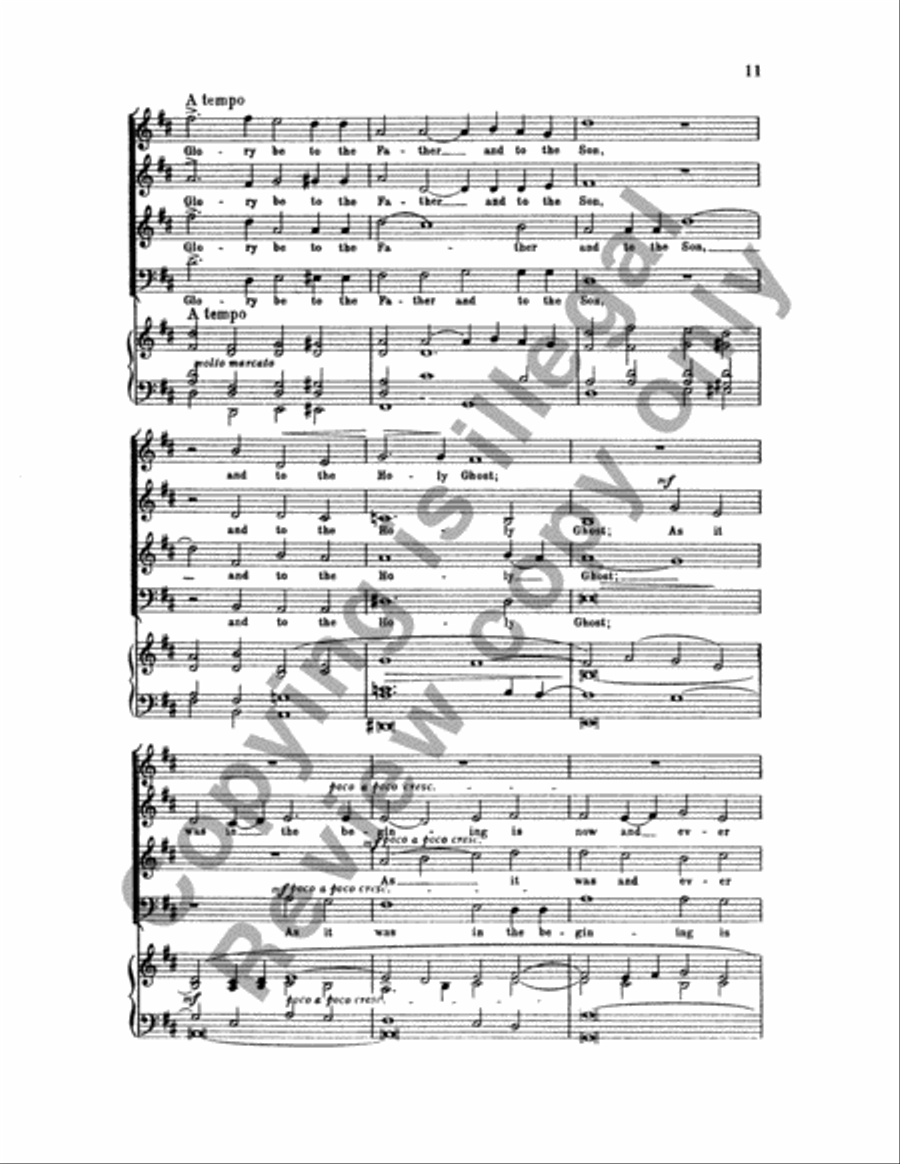 Magnificat & Nunc Dimittis in D 4-Part scores gallery preview page 26