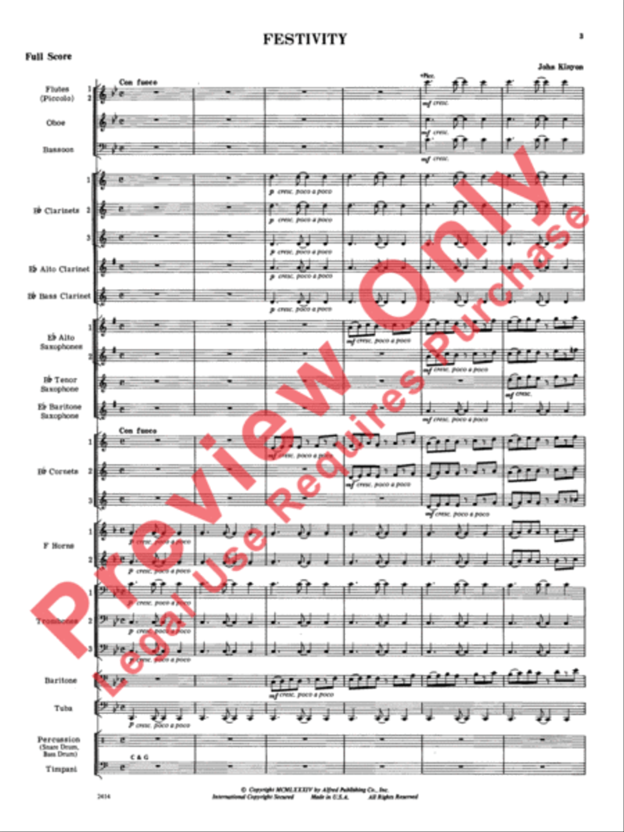 Festivity Festivity Concert Band scores gallery preview page 4