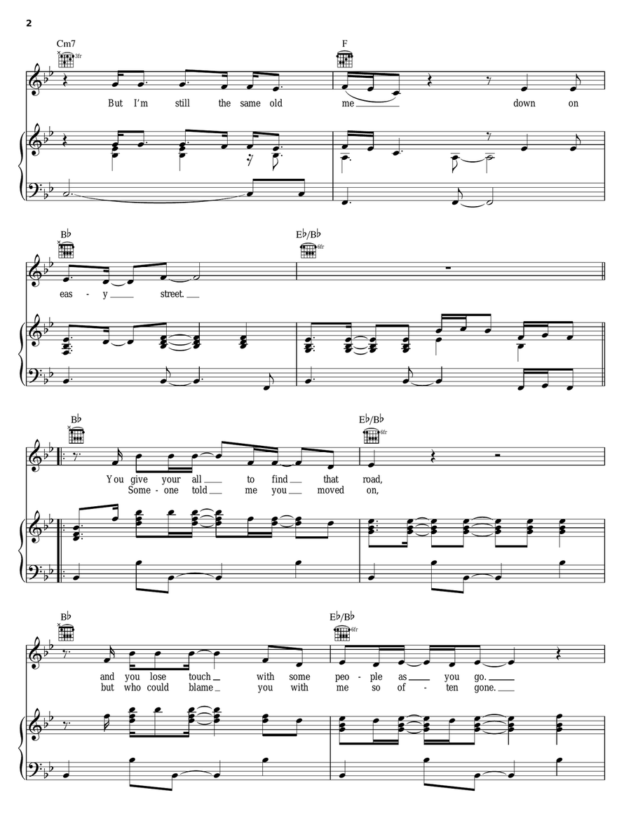 Down On Easy Street Down On Easy Street Piano, Vocal, Guitar scores gallery preview page 2