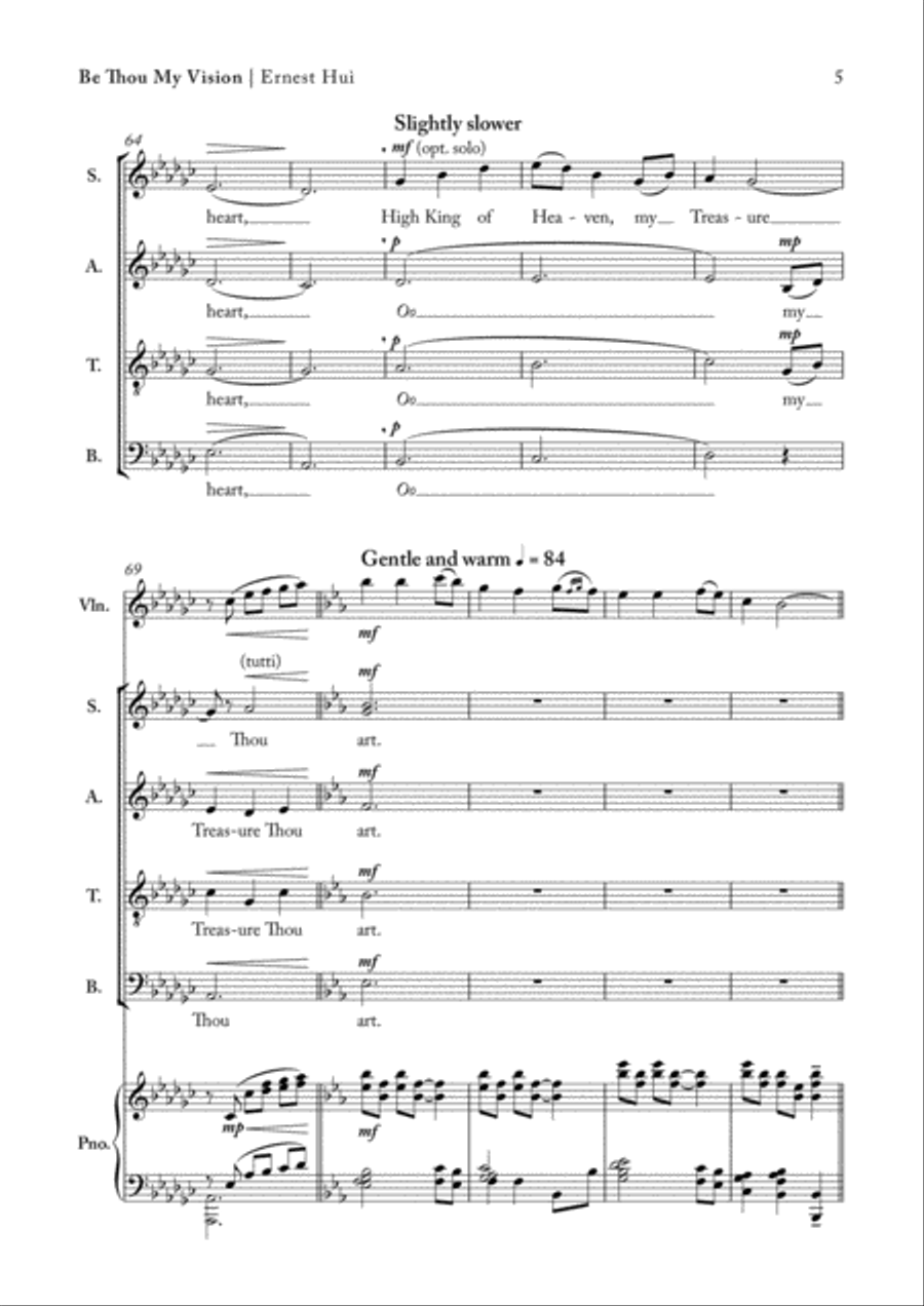 Be Thou My Vision (2019) 4-Part scores gallery preview page 5