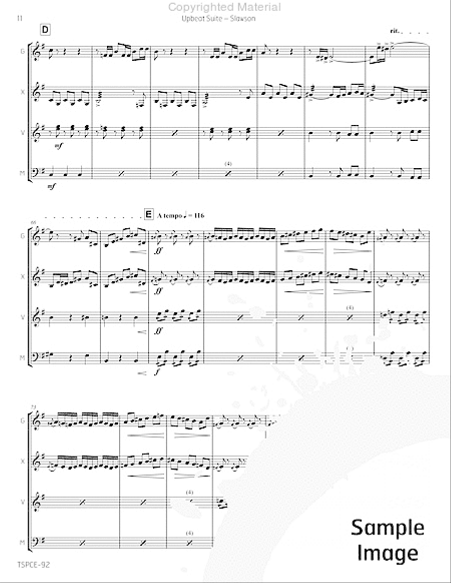 Upbeat Suite Upbeat Suite Percussion Ensemble scores gallery preview page 15