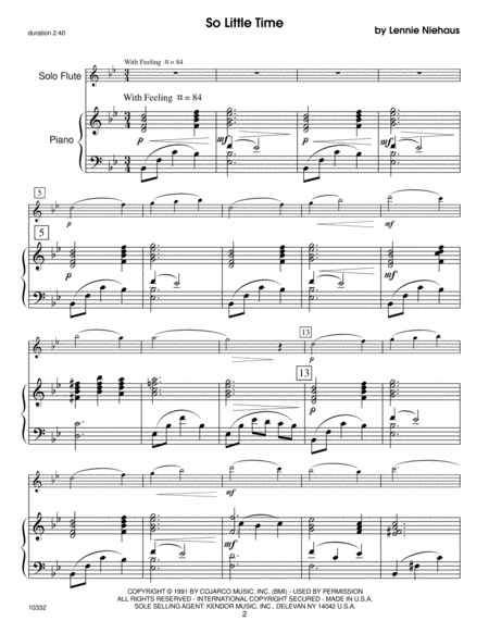 Kendor Recital Solos - Flute (Piano Accompaniment Book Only)