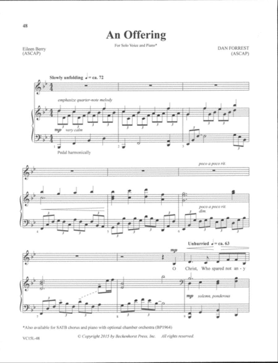 Sacred Solos of Dan Forrest - low voice Low Voice scores gallery preview page 16