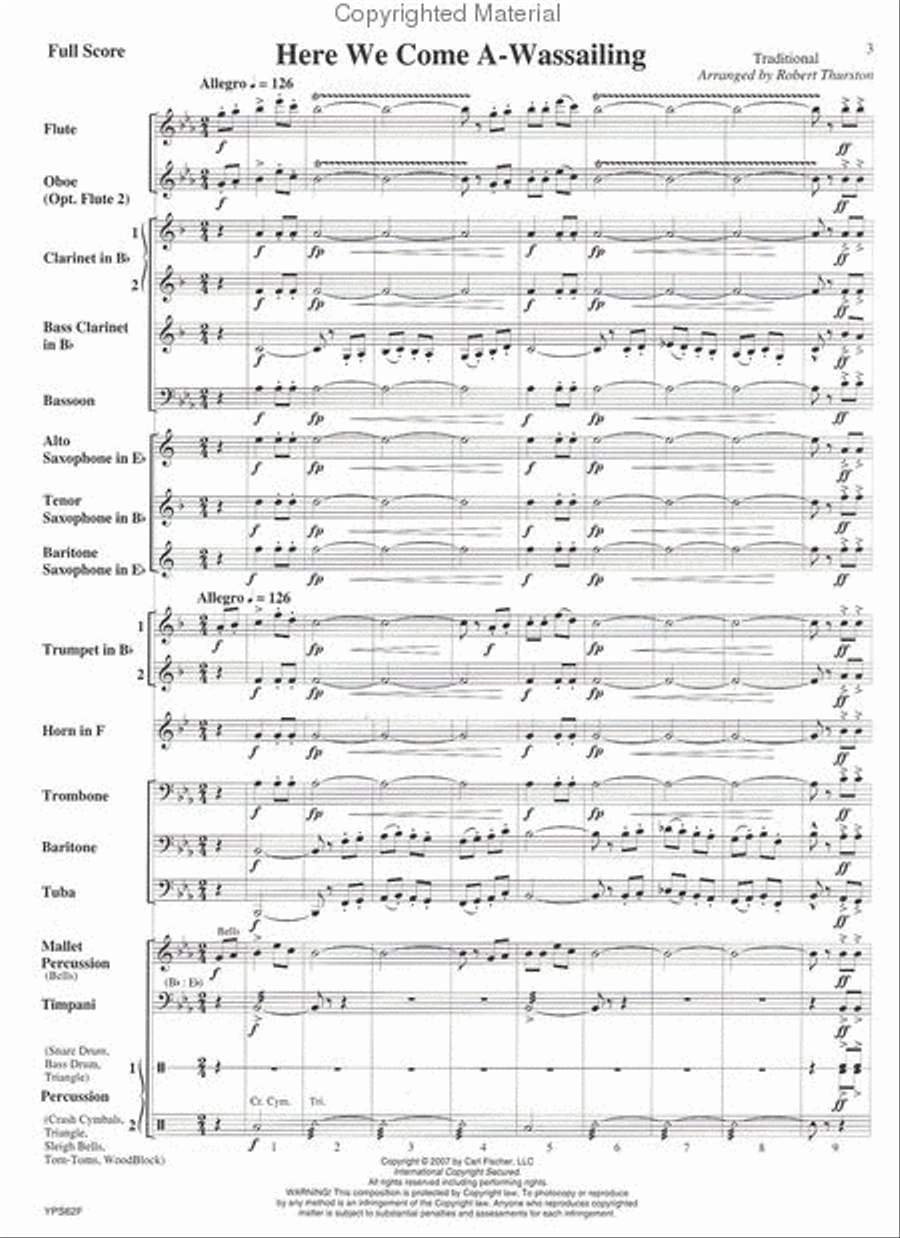 Here We Come A-Wassailing Choir scores gallery preview page 2