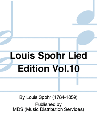 Book cover for Louis Spohr Lied Edition Vol.10
