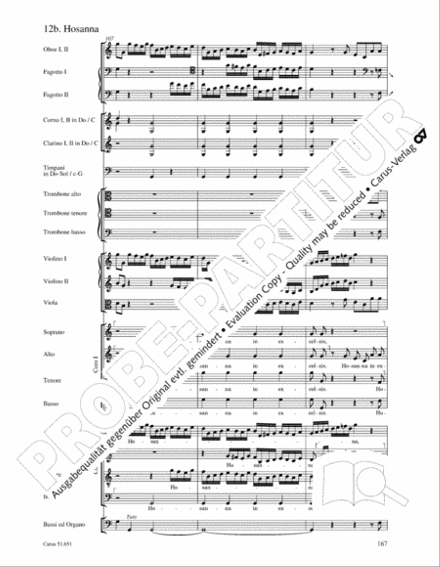 C Minor Mass, K. 427 (Missa in c KV 427) 4-Part scores gallery preview page 183
