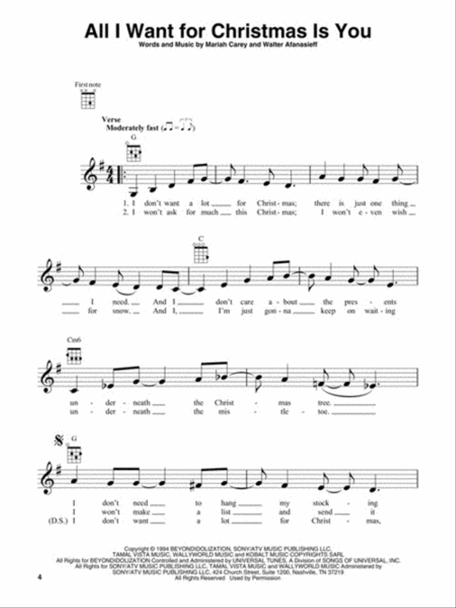 A Sentimental Christmas Ukulele scores gallery preview page 3