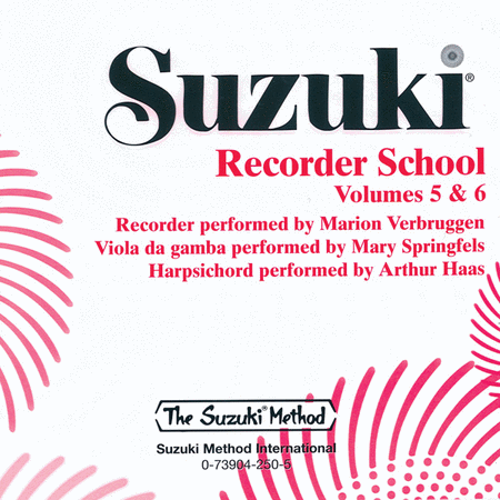 Suzuki Recorder School (Soprano and Alto Recorder) CD, Volume 5 and 6