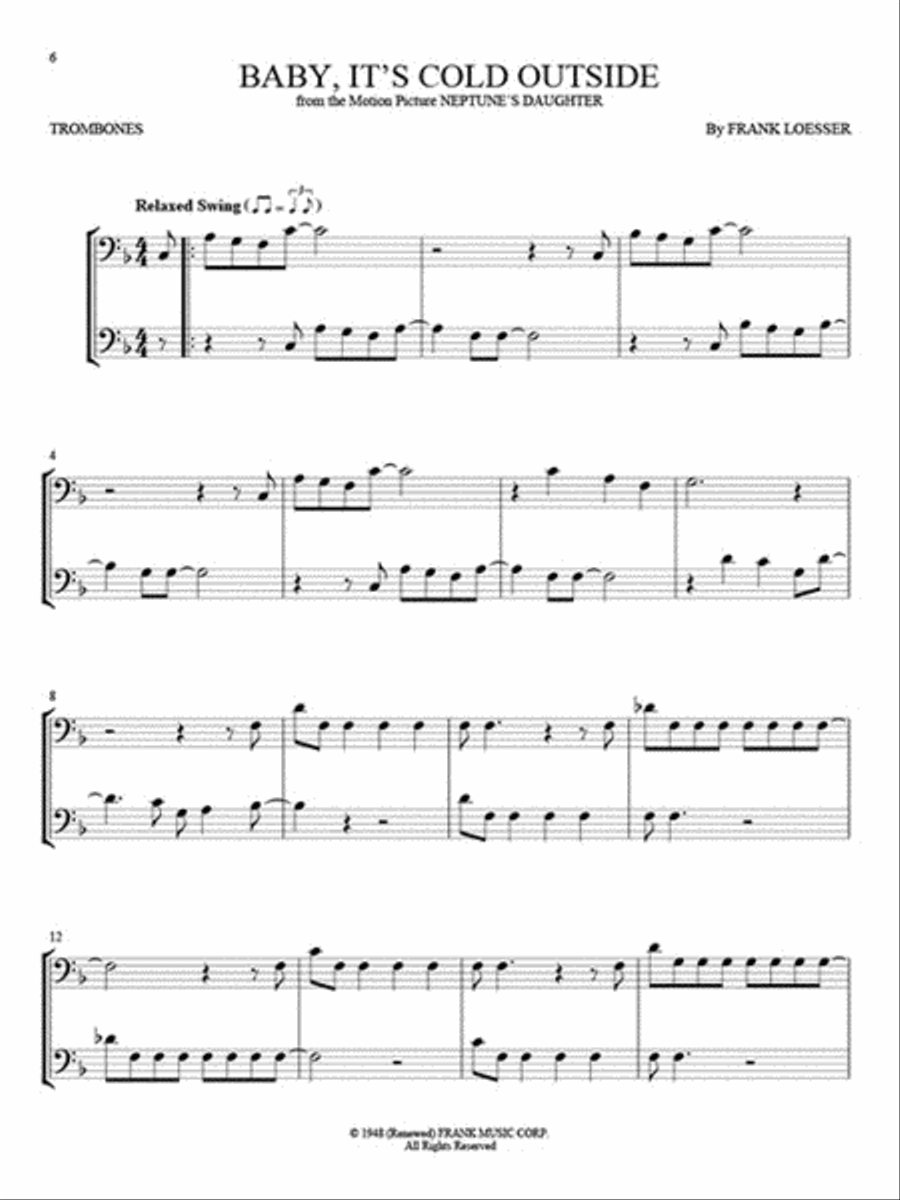 Christmas Hits for Two Trombones Trombone Duet scores gallery preview page 4