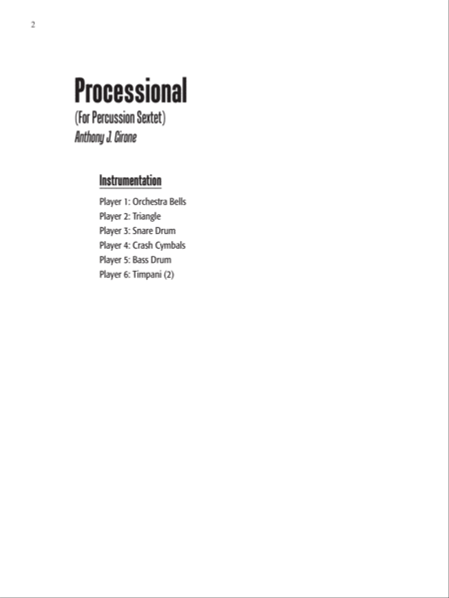 The Anthony J. Cirone Intermediate Percussion Ensemble Collection: Score Percussion Ensemble scores gallery preview page 2