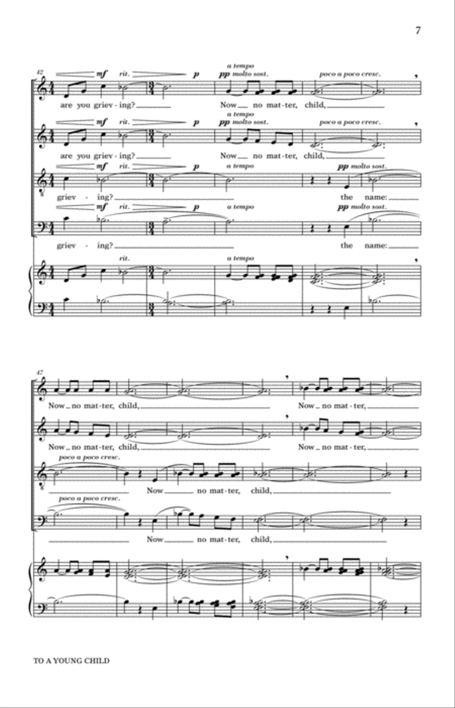 To A Young Child 4-Part scores gallery preview page 5