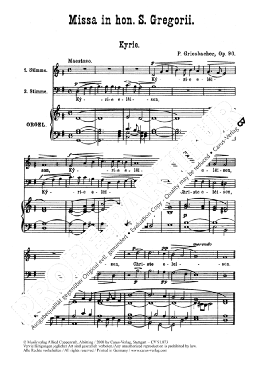 Missa in honorem S. Gregorii Choir scores gallery preview page 2