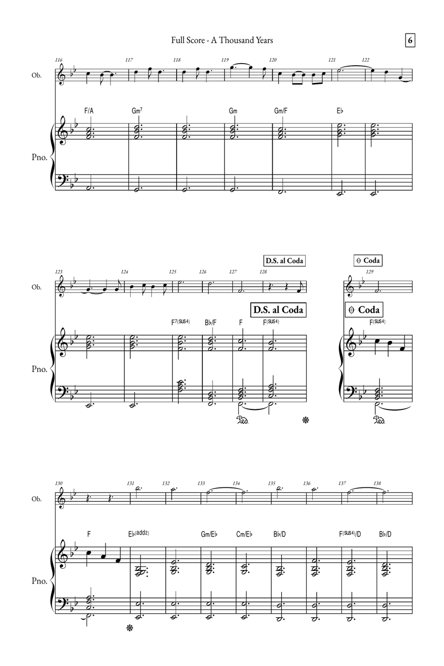 A Thousand Years Piano scores gallery preview page 6