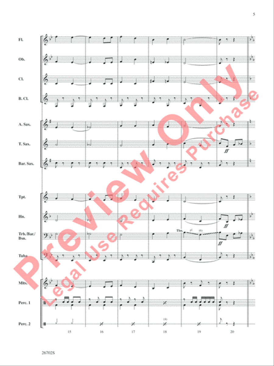 New Orleans Jubilee Concert Band scores gallery preview page 6
