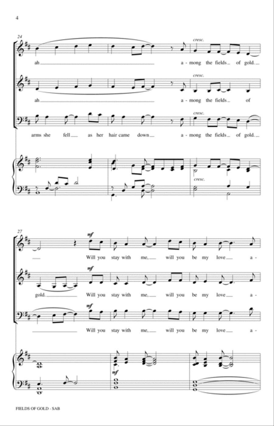 Fields Of Gold (arr. Philip Lawson) 3-Part scores gallery preview page 4