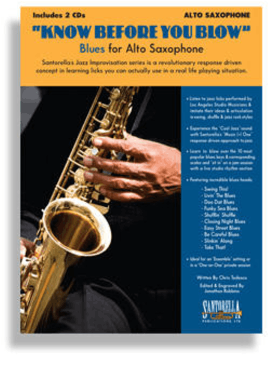 Know Before You Blow - Blues for Alto Saxophone with 2 CDs Alto Saxophone scores gallery preview page 1