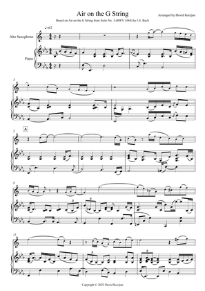 Air on the G String - INTERMEDIATE (alto sax & piano)