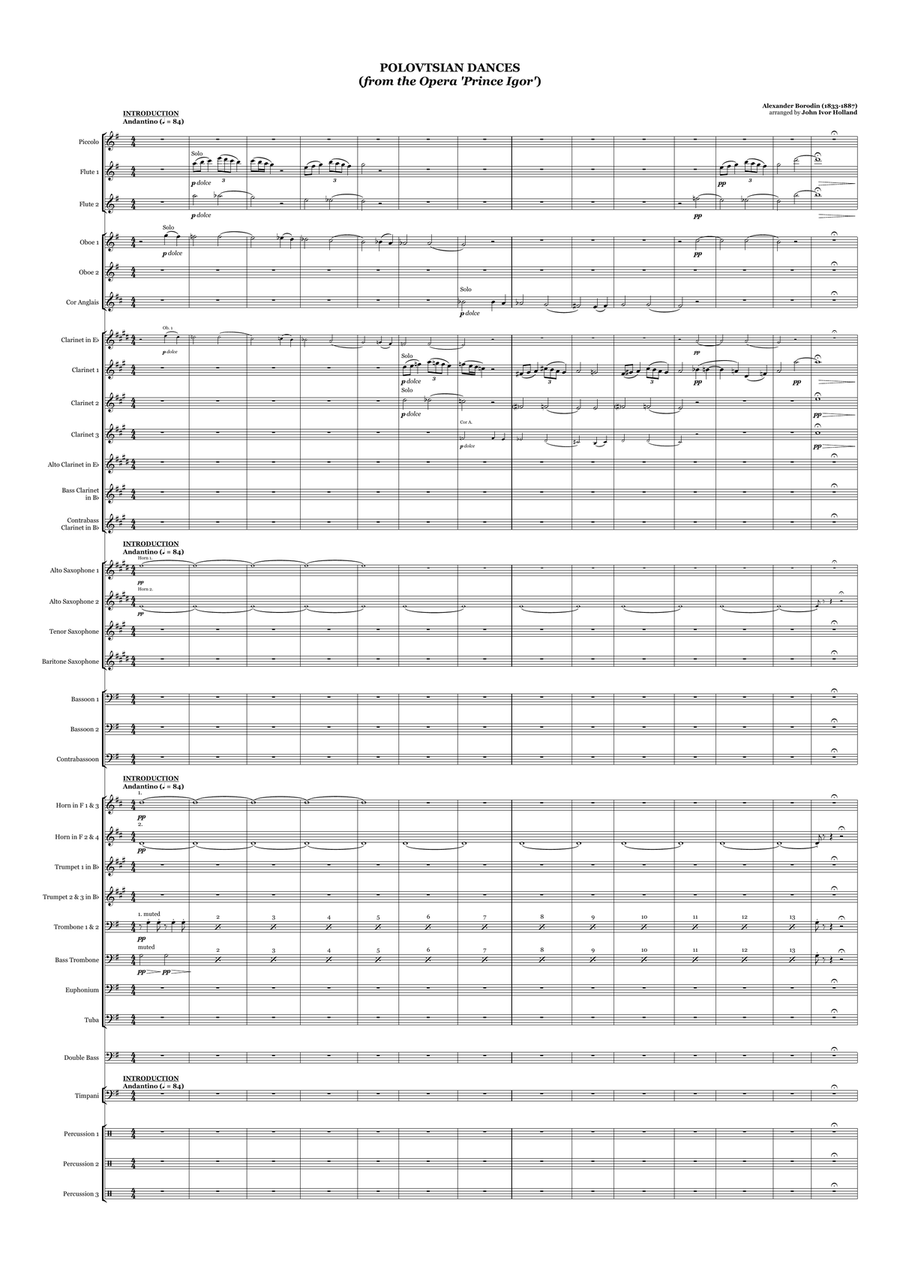 Polovtsian Dances (from the Opera 'Prince Igor') Concert Band scores gallery preview page 1