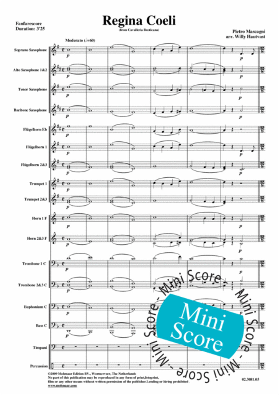 Regina Coeli Fanfare Band scores gallery preview page 7