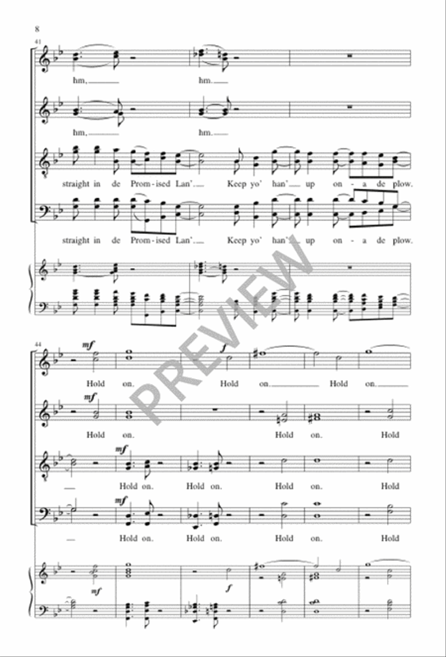 Hold On SSAATTBB scores gallery preview page 7