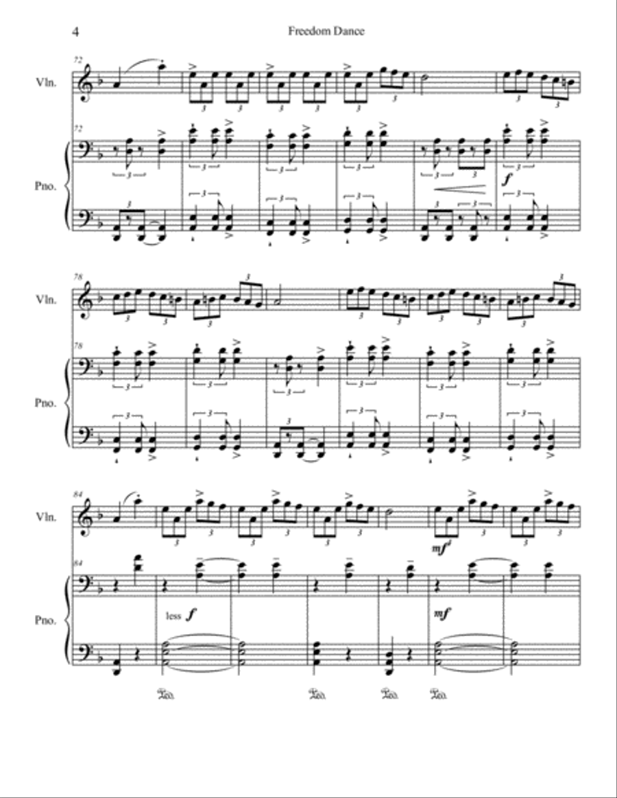 Freedom Dance Violin Solo scores gallery preview page 4