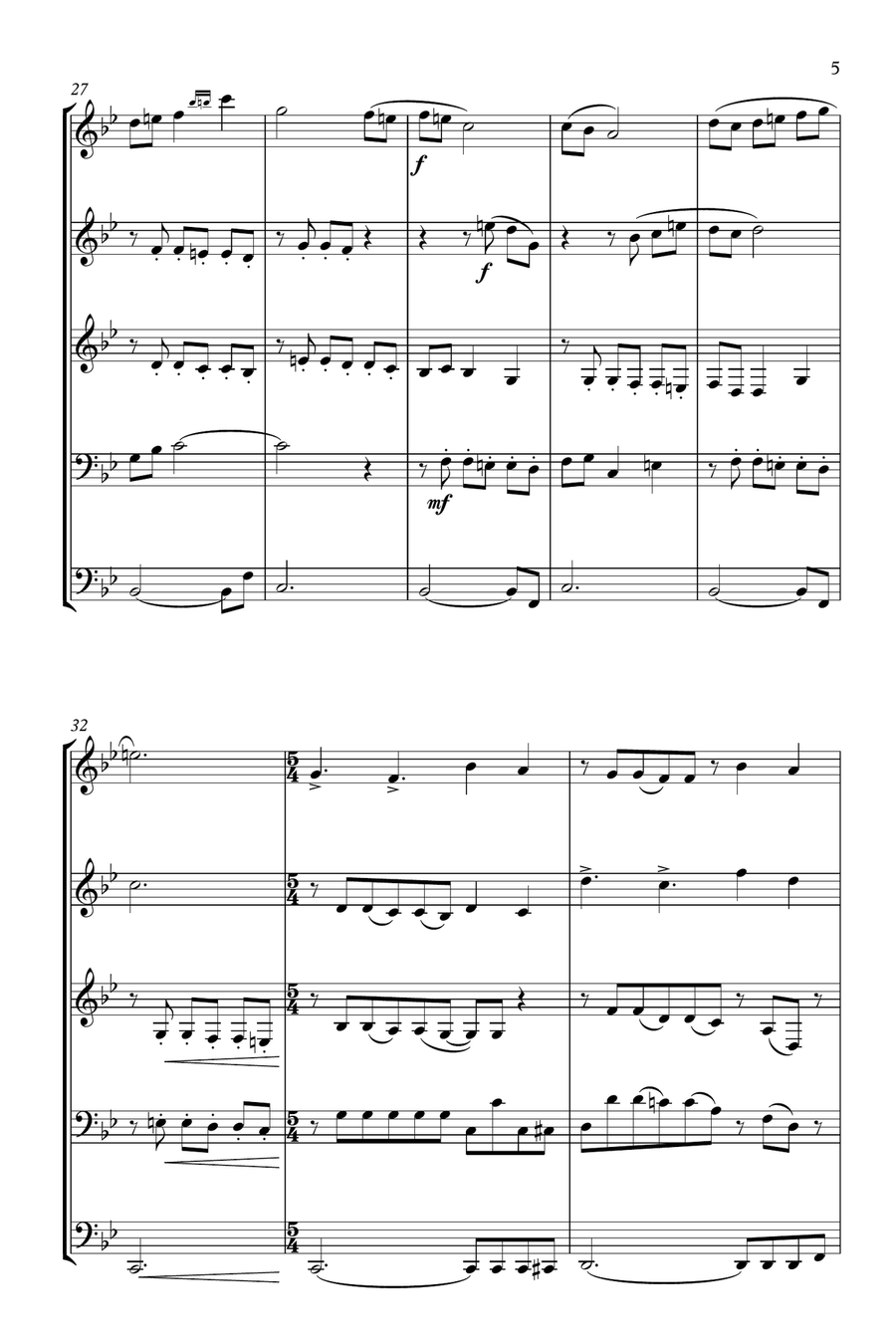 Alphys (from Undertale) Brass Ensemble scores gallery preview page 5