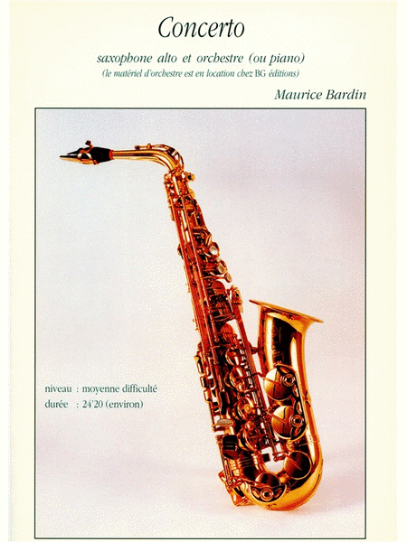 Concerto (alto) (saxophone-alto & Piano)
