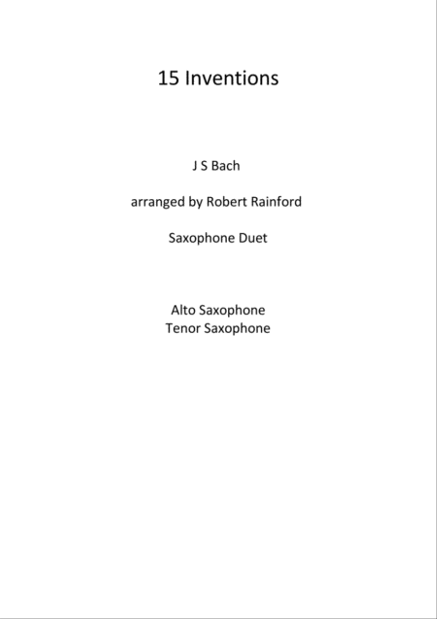 15 2-Part Inventions Woodwind Duet scores gallery preview page 1